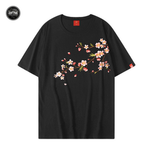 EMBROIDERY T-SHIRT PLUM BLOSSOMS #060