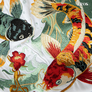 EMBROIDERY T-SHIRT LUCKY TWIN KOI #113