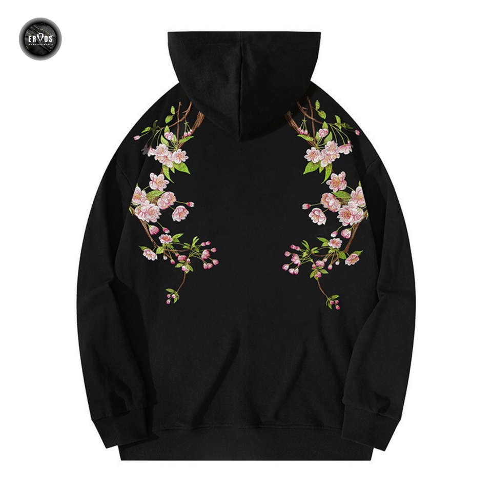 EMBROIDERY HOODIES PEACH BLOSSOM H030