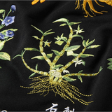 EMBROIDERY LONG-SLEEVED SWEATSHIRT COMPENDIUM OF MATERIA MEDICA #L014