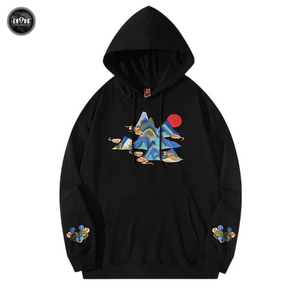 EMBROIDERY HOODIES MOUNTAIN H007