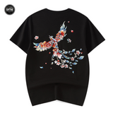 EMBROIDERY T-SHIRT PLUM BLOSSOM PHOENIX #007