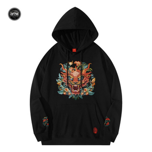 EMBROIDERY HOODIES RED DRAGON H031