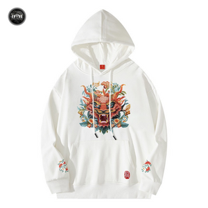 EMBROIDERY HOODIES RED DRAGON H031