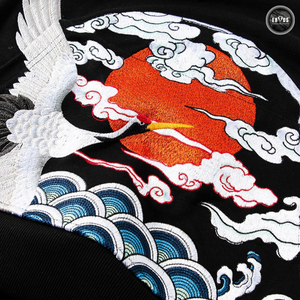 EMBROIDERY HOODIES CRANE H028