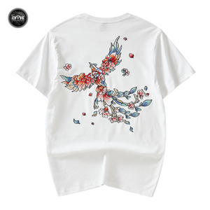 EMBROIDERY T-SHIRT PLUM BLOSSOM PHOENIX #007