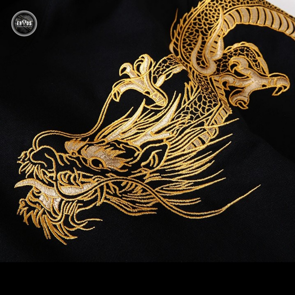 EMBROIDERY HOODIES GOLDEN DRAGON H032