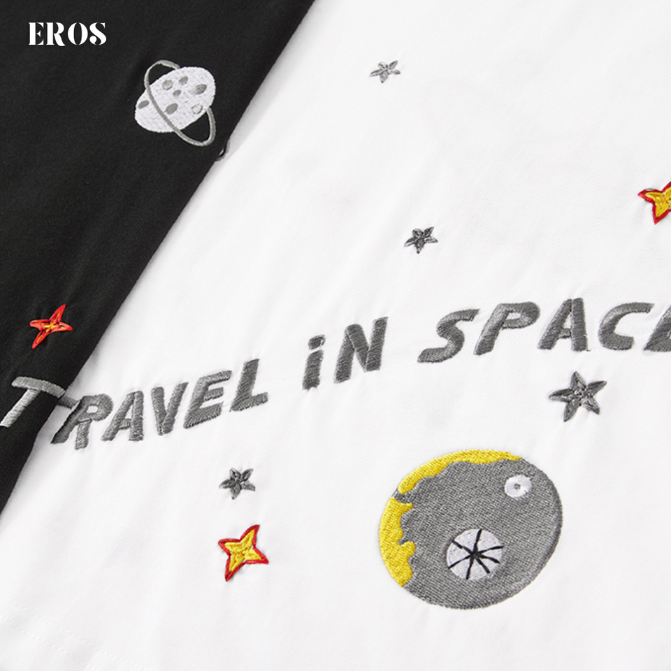 EMBROIDERY T-SHIRT TRAVEL IN SPACE #029