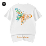 EMBROIDERY T-SHIRT BUTTERFLY TATTOO #001