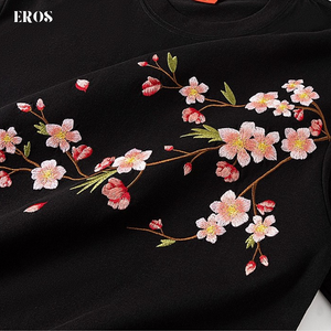 EMBROIDERY T-SHIRT PLUM BLOSSOMS #060