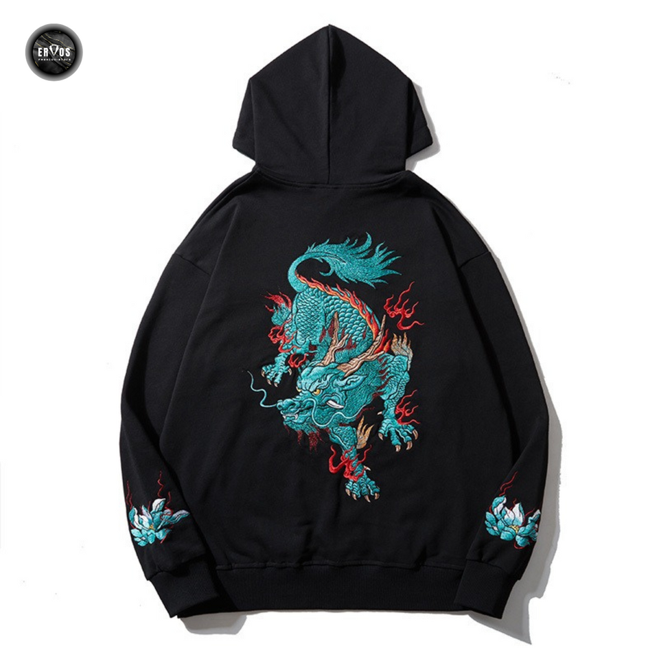 EMBROIDERY HOODIES AUSPICIOUS QILIN H035