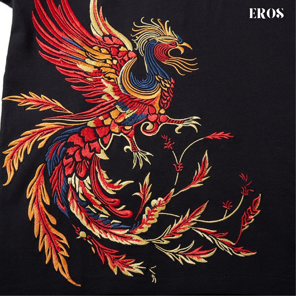 EMBROIDERY T-SHIRT RAINBOW PHOENIX #102