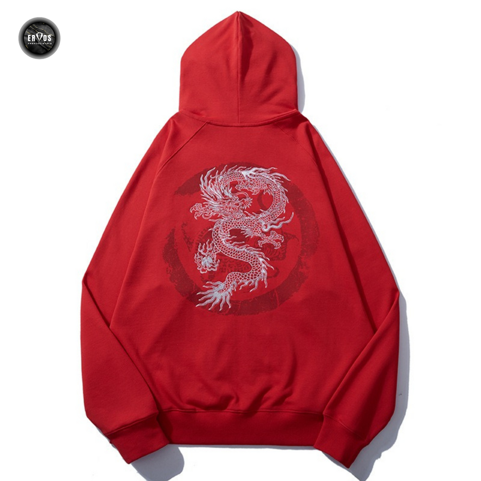 EMBROIDERY ZIP-UP HOODIES DRAGON H037