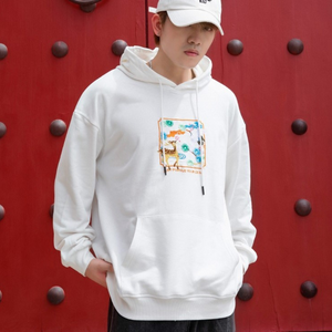 EMBROIDERY HOODIES CRANE & DEER H020