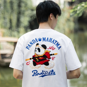 EMBROIDERY T-SHIRT PANDA MAHATMA #023