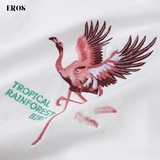 EMBROIDERY HOODIES FLAMINGO H025