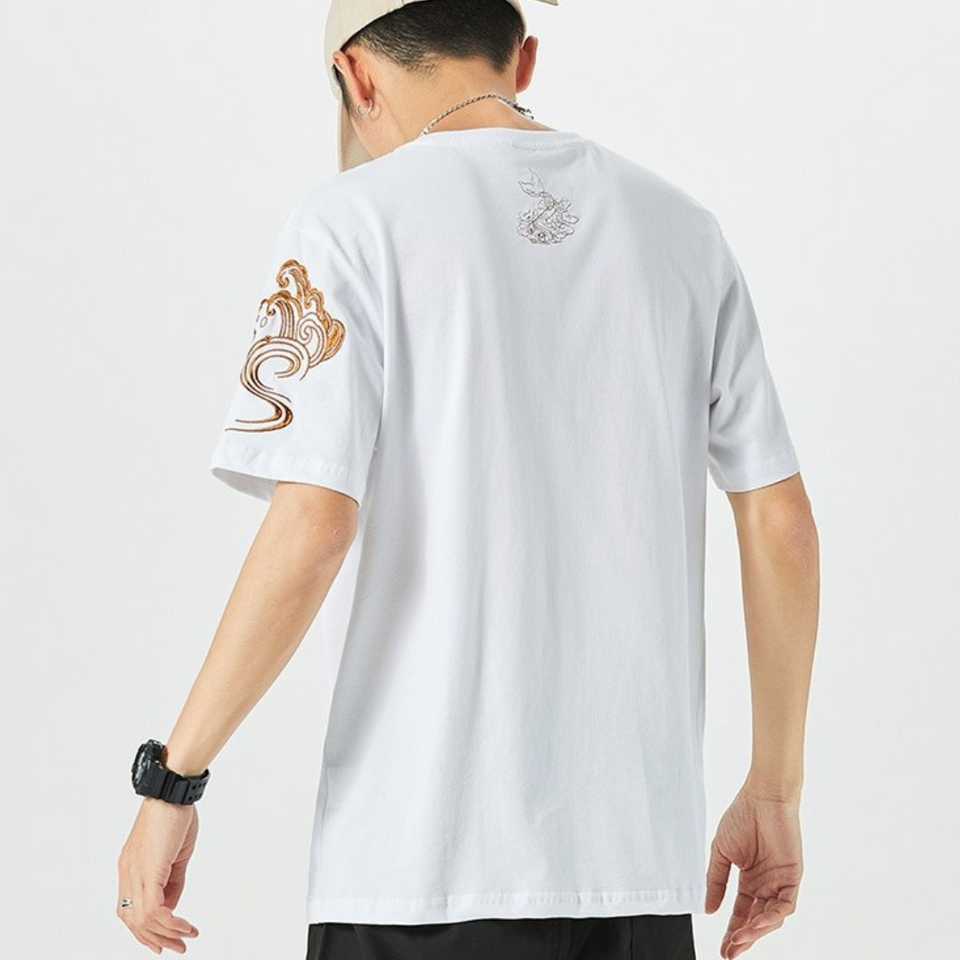 EMBROIDERY T-SHIRT KOI #074