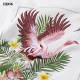 EMBROIDERY HOODIES FLAMINGO H025