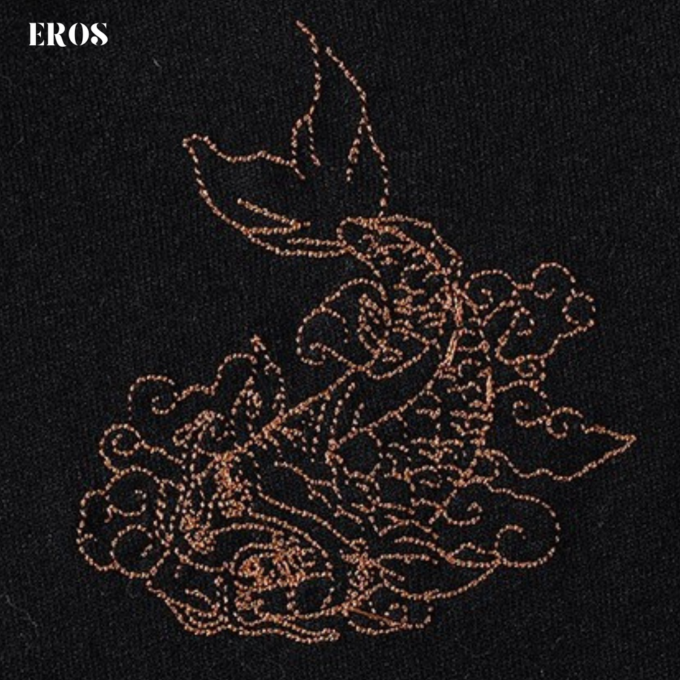 EMBROIDERY T-SHIRT KOI #074