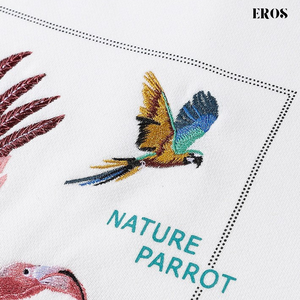 EMBROIDERY HOODIES FLAMINGO H025