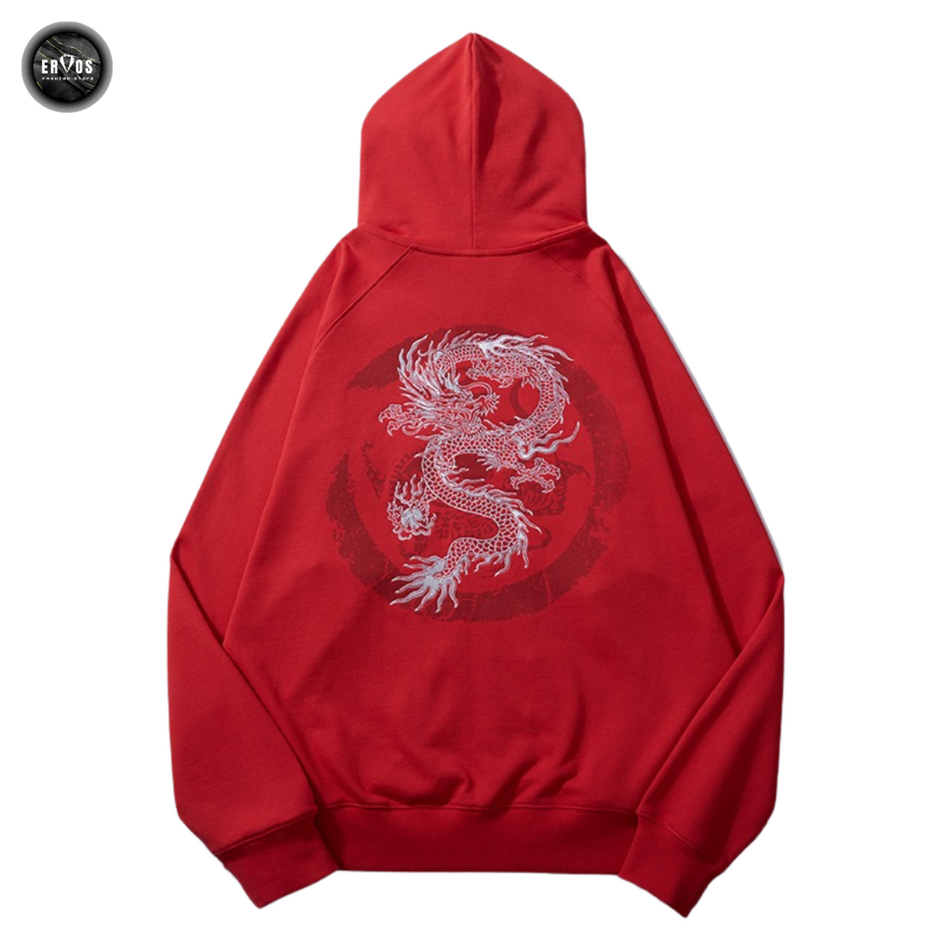 EMBROIDERY ZIP-UP HOODIES DRAGON H037