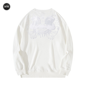 EMBROIDERY LONG-SLEEVED SWEATSHIRT LION DANCE #L03