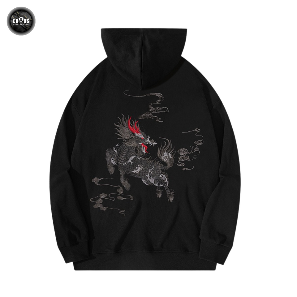 EMBROIDERY HOODIES QILIN H014