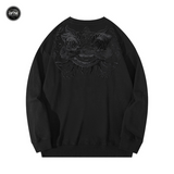 EMBROIDERY LONG-SLEEVED SWEATSHIRT LION DANCE #L03