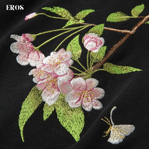 EMBROIDERY HOODIES PEACH BLOSSOM H030