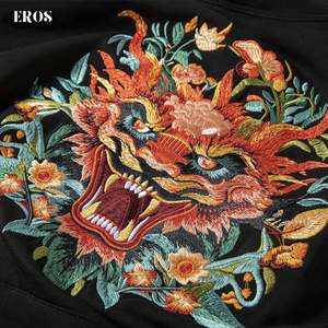 EMBROIDERY HOODIES RED DRAGON H031