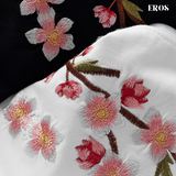 EMBROIDERY T-SHIRT PLUM BLOSSOMS #030