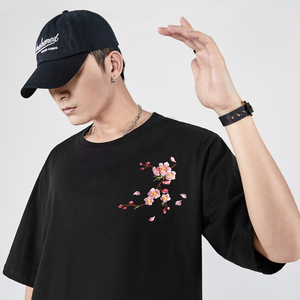 EMBROIDERY T-SHIRT PLUM BLOSSOMS #030