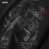 EMBROIDERY T-SHIRT QILIN IN CLOUDS #088