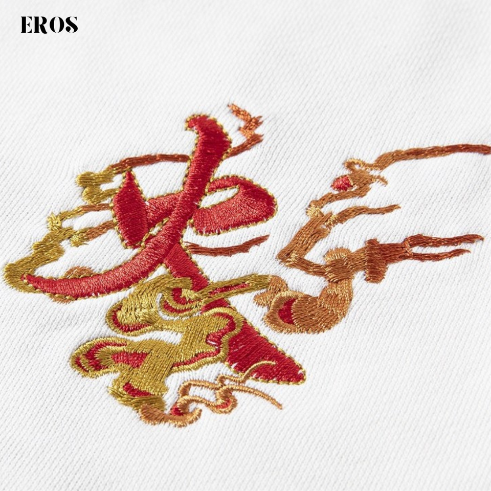 EMBROIDERY LONG-SLEEVED SWEATSHIRT BLAZING PHOENIX #LS06