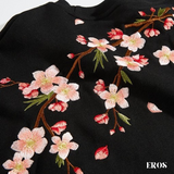 EMBROIDERY LONG-SLEEVED SWEATSHIRT PLUM BLOSSOM #LS10