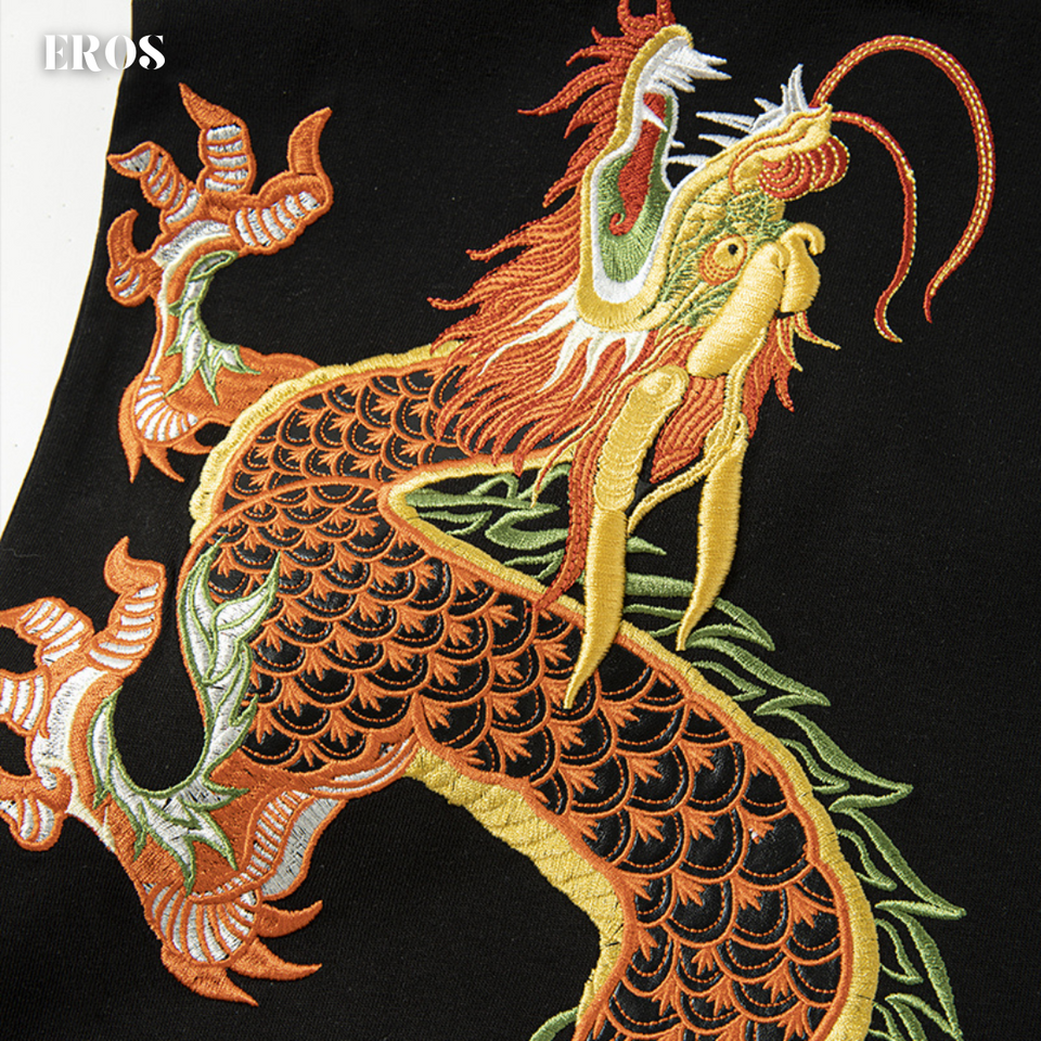 EMBROIDERY T-SHIRT ASCENDING DRAGON #092