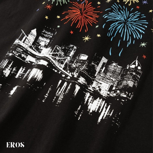 EMBROIDERY T-SHIRT CITY FIREWORKS #036