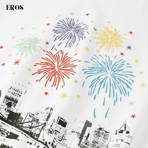 EMBROIDERY T-SHIRT CITY FIREWORKS #036