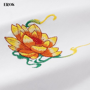 EMBROIDERY T-SHIRT QILIN & LOTUS #038