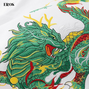 EMBROIDERY T-SHIRT QILIN & LOTUS #038