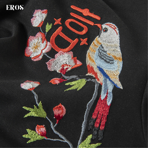 EMBROIDERY T-SHIRT MAGPIE #097