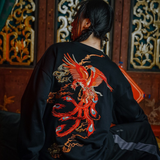 EMBROIDERY LONG-SLEEVED SWEATSHIRT BLAZING PHOENIX #L06