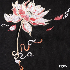 EMBROIDERY T-SHIRT PHOENIX AND LOTUS #004