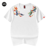 EMBROIDERY T-SHIRT FLAME GREEN DRAGON #020