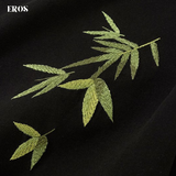 EMBROIDERY T-SHIRT BAMBOO LEAVES #043