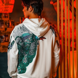 EMBROIDERY HOODIES PEACOCK H005