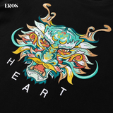 EMBROIDERY T-SHIRT HEART DRAGON #045