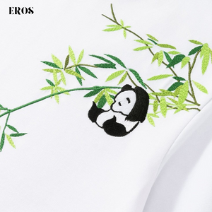 EMBROIDERY T-SHIRT BAMBOO PANDA #046