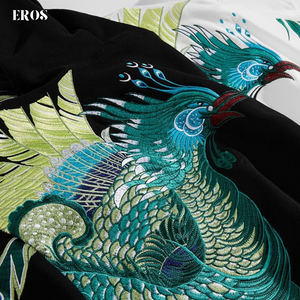 EMBROIDERY HOODIES PEACOCK H005