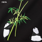 EMBROIDERY T-SHIRT BAMBOO PANDA #046